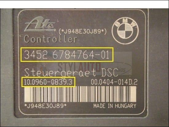 Bomba Esp Abs 34516794650 3451-6784763-01 3452-6784764-01 Abs Dsc Bmw E81 E82 (Avi + In)