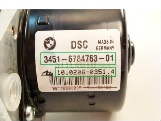 Bomba Esp Abs 34516794650 3451-6784763-01 3452-6784764-01 Abs Dsc Bmw E81 E82 (Avi + In)