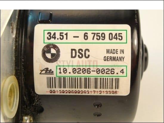 Modulo Abs Bmw 320d 150cv Dsc 34.51 6759047 34516759045 34.51-6759045