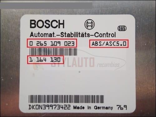 Centralita Abs/Asc Bmw E39 0265109023 1164130