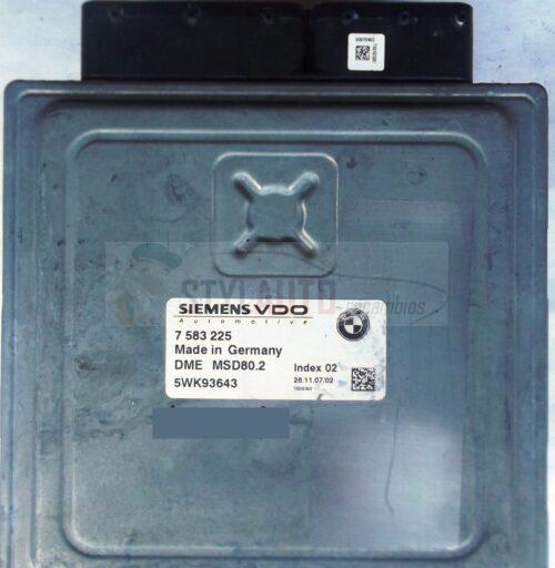Centralita De Motor Bmw E87 E90 5wk93643 7583225 Msd80.2