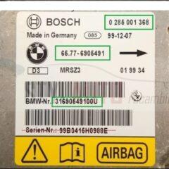 Centralita De Airbags Bmw E46 Bosch 0 285 001 368 0285001368 65.77.6905491
