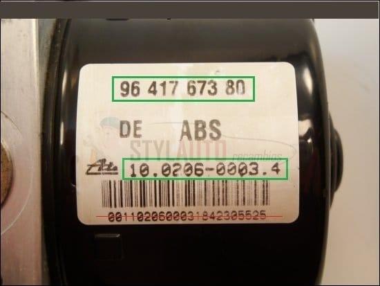 Módulo Hidráulico Abs Citroën C5 9641767380 96 417 673 80 10020600034 10.0206-0003.4
