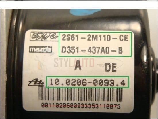 Modulo Hidraulico Abs Ford Fiesta Abs Ford 10096001063 2s612m110ce