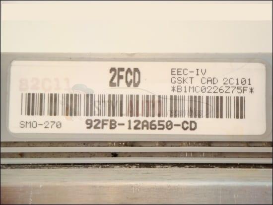 centralita motor ford escort 92FB 12A650 CD 92FB12A650CD