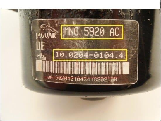 abs jaguar xk8 ABS+TCS Hydraulic unit Jaguar MNC-5920-AC mnc5920ac LNC-2210-AD Ate 10.0204-0104.4 10.0946-1003.3
