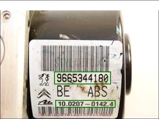 modulo hidráulico abs Peugeot 207 - citroen c2 c3-ate-9665344180 -9665344180 10. 0970-1153. 3 10. 0207-0142. 4.
