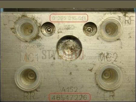 bomba abs lancia y Fiat A152 46547226 Bosch 0265216614 Bosch 0273004414