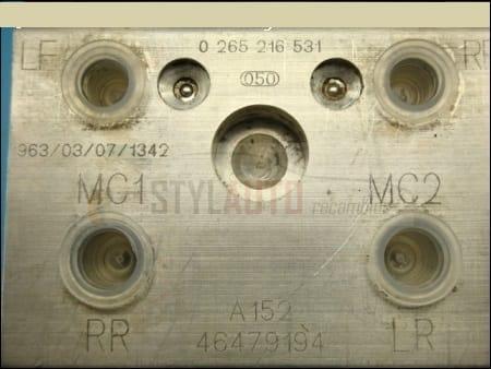 modulo abs alfa romeo spider Alfa Romeo 46479194 Bosch 0265216531 Bosch 0273004337