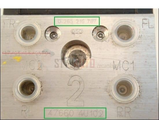 bomba abs nissan almera tino Nissan 476604u102 47660-4U102 2 Bosch 0-265-216-787 0-273-004-505