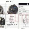 ALTERNADOR NUEVO VOLVO 2.4 GASOLINA 0124515017 0124515018