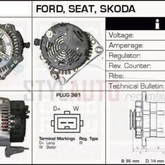 ALTERNADOR VW SEAT FORD 1.9 TDI 0123320001 0123320007 0123320019