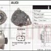 ALTERNADOR NUEVO AUDI VW 2.5 TDI 0124525008 078903016AB - 078903016AC
