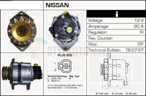 alternador nuevo nissan serena vanette 0986044290 - 9120335000 - 9120335001 23100-09709 - 23100-9c600 - 23100-D9709