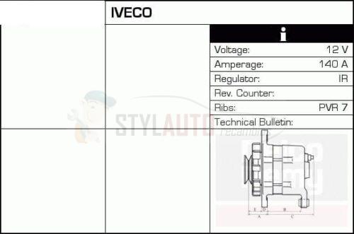 alternador nuevo fiat ducato 2.3 jtd iveco daily 2.3 0124525020 - 0986046210