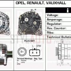 alternador nuevo opel renault nissan dci 0124525044 - 0124525084 - 0124525133 - 0124525141 - 0986046260