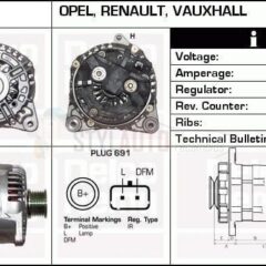 alternador nuevo opel renault nissan dci 0124525044 - 0124525084 - 0124525133 - 0124525141 - 0986046260