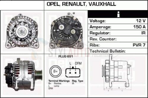 alternador nuevo opel renault nissan dci 0124525044 - 0124525084 - 0124525133 - 0124525141 - 0986046260