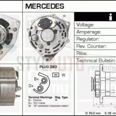 ALTERNADOR NUEVO MERCEDES W140 W129 TRANSPORTER SSANYONG 0 123 500 001 - 0 123 510 002 - 0 123 510 023 - 0 123 512 501