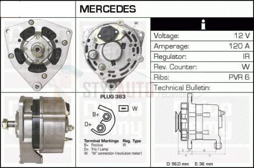 ALTERNADOR NUEVO MERCEDES W140 W129 TRANSPORTER SSANYONG 0 123 500 001 - 0 123 510 002 - 0 123 510 023 - 0 123 512 501