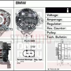 ALTERNADOR NUEVO BMW SERIE E46 12312249966 - 12312249969 - 12317787346 - 12317788222 - 12317788247