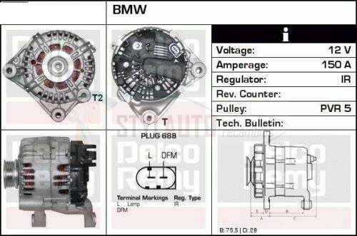 ALTERNADOR NUEVO BMW SERIE E46 12312249966 - 12312249969 - 12317787346 - 12317788222 - 12317788247