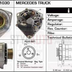 Alternador Mercedes-Benz Actros 0091549902, 0120468143, 0986041030, 6033GB3023, CA1505IR