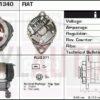 Alternador Iveco P/PA 0120489410, 0120489612, 63306000