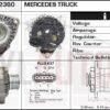 Alternador Mercedes-Benz Actros 0121540402, 0124555004