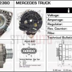 Alternador Mercedes-Benz Actros 0121540402, 0124555004