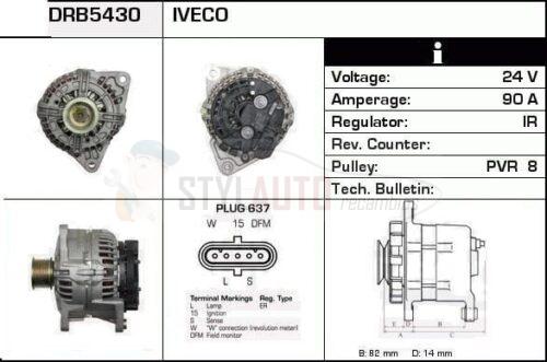 Alternador Iveco 0124655005