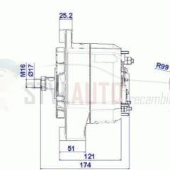 Alternador Volvo 0120468037, 0120468114, 0986037760, CA853IR