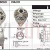 Alternador Volvo 0120468093, 0120468135, 6033GB3021, CA907IR