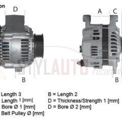 Alternador Opel, 10479225, 10479923, 3493823, 3493923, CA1053IR