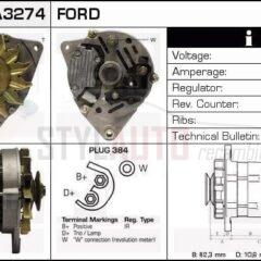 Alternador Ford, 0986036041, 24217, 86AB-10300-AA, CA560IR