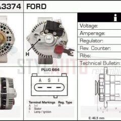 Alternador Ford Mondeo, 93BB-10300-FF, 93BB-10300FD, 93BB-10300FE, 97BB-10300BB, CA1034IR