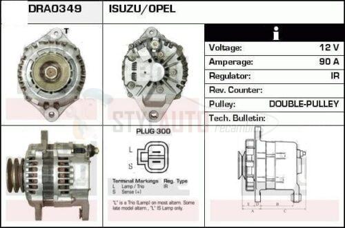 Alternador Iszu Trooper, Nissan, Opel, LR190-750