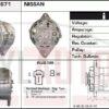 Alternador Nissan LR160-110, LR160-12B, LR160-42, LR160-42B, LR160-43B