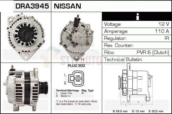 Alternador Nissan, Renault, 23100-AU400, LR1110-713