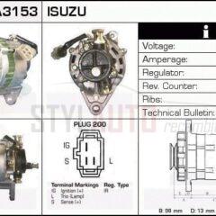 Alternador Opel, Isuzu, 894172-0940, JA661IR, LR150-201, LR150-201B, LR150-205B