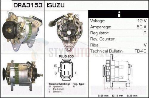 Alternador Opel, Isuzu, 894172-0940, JA661IR, LR150-201, LR150-201B, LR150-205B