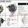 Alternador Opel, Isuzu, Bedford, 894449-0540, JA680IR, LR150-431, LR150-432, LR150-439