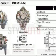 Alternador Nissan, 23100-0E705, 23100-0E716, JA974IR, LR165-707, LR170-738