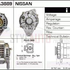 Alternador Nissan, 23100-0C000, 23100-0C001, JA1474IR, LR180-735