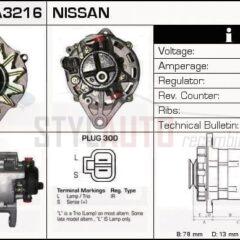 Alternador Nissan, 23100-02N14, 23100-02N15, JA678IR, LR170-407, LR170-407S