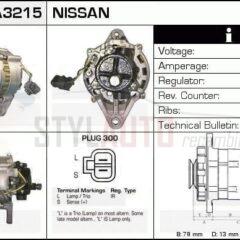 Alternador Nissan, 23100-02N12, 23100-02N16, JA185IR, LR150-430