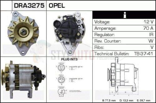 Alternador Vauxhall Nova, Isuzu, Opel, 894471-9964, JA673IR, LR170-411, LR170-411B, LR170-419