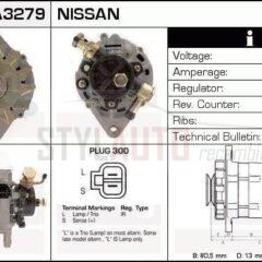 Alternador Nissan, JA769IR, LR170-417, LR170-417B, LR170-502, LR170-502B