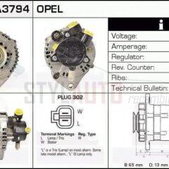 Alternador Honda Civic, Opel, 1204158, 897189-1133, JA1521IR, LR1100-502, LR1100-502B