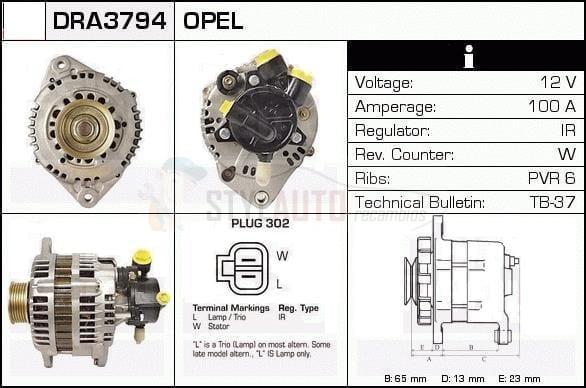 Alternador Honda Civic, Opel, 1204158, 897189-1133, JA1521IR, LR1100-502, LR1100-502B